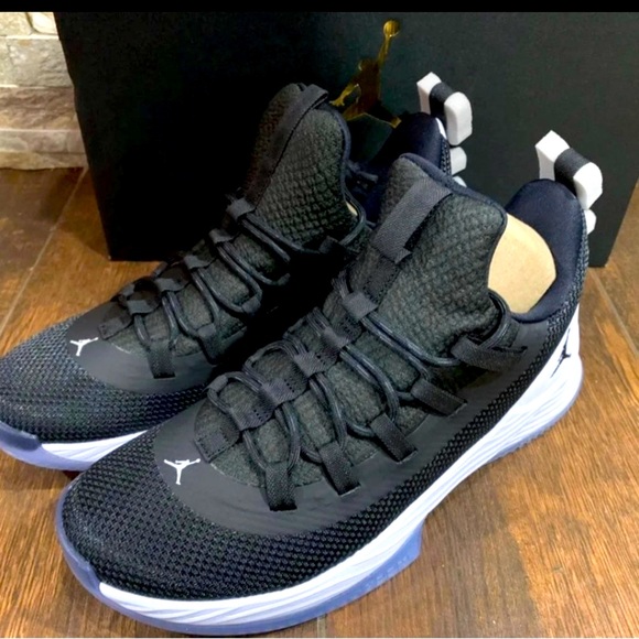 Jordan Black Leather High-Top Sneakers Shoes with Cushioned Midsole NWT … - Picture 2 of 6